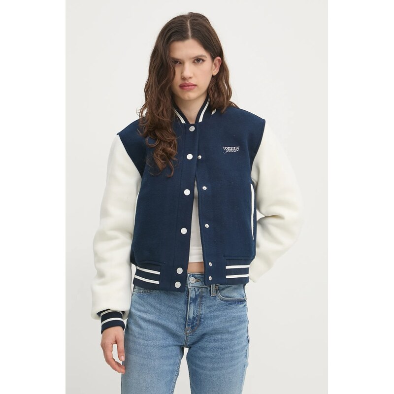 Tommy Jeans Bunda z vlněné směsi Tommy Jeans