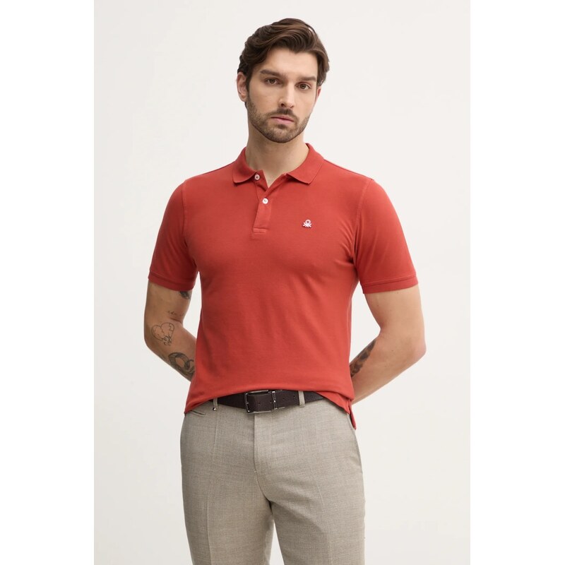United Colors of Benetton polo pánské bavlněné s elastanem