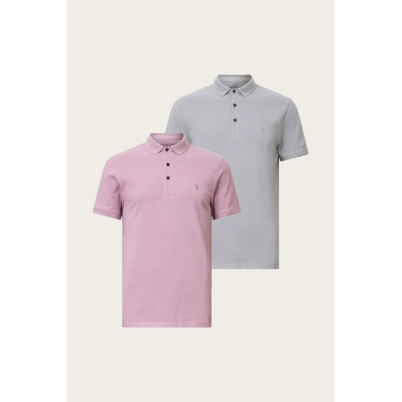 Bavlněné polo tričko AllSaints REFORM 2-pack