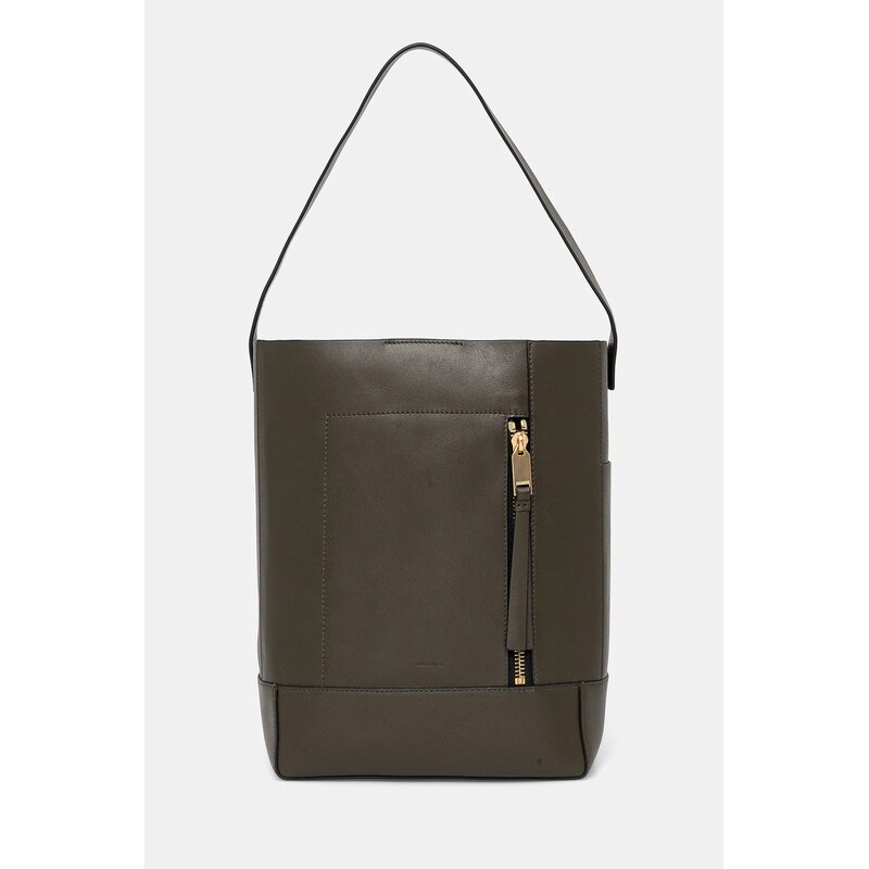 AllSaints Kožená kabelka AllSaints ALBA HOBO