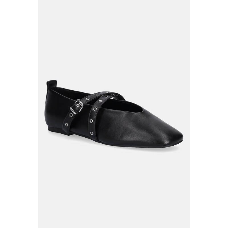 Kožené baleríny Tommy Jeans TJW LEATHER MARYJANE BALLERINA