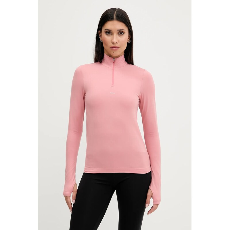 Tričko s dlouhým rukávem Pangaia Plant-Stretch Zipped Long Sleeve Top 106722886