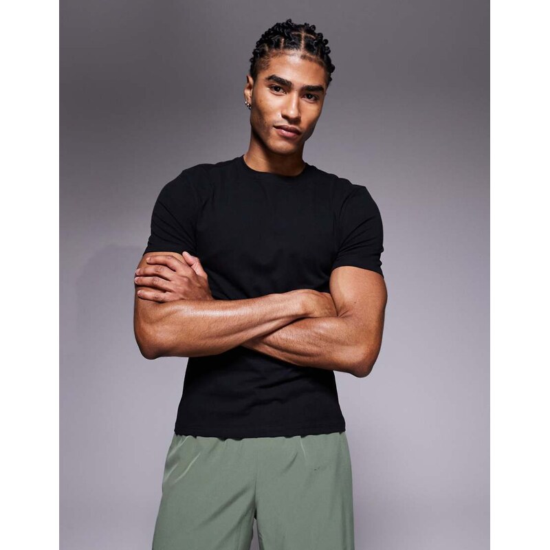 4505 shrunken fit cotton baby tee with quick dry finish in black