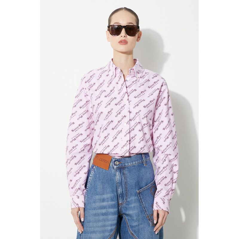 Bavlněná košile Kenzo Printed Slim Fit Shirt 109026484