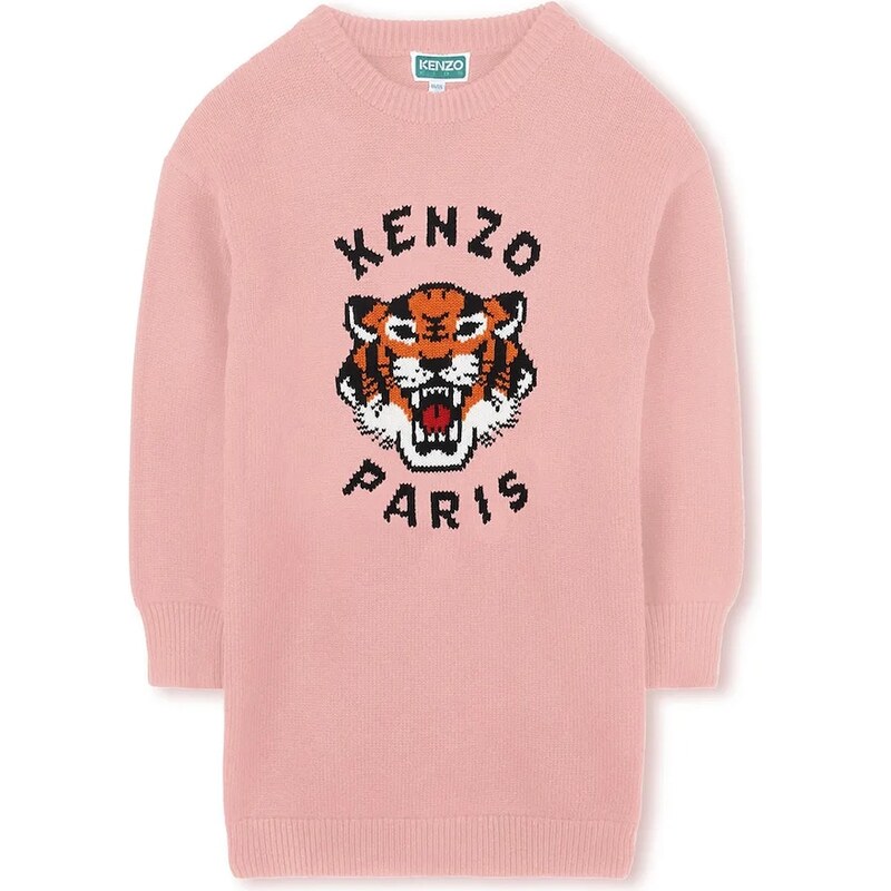 Kenzo Kids Dětské šaty s příměsí vlny Kenzo Kids