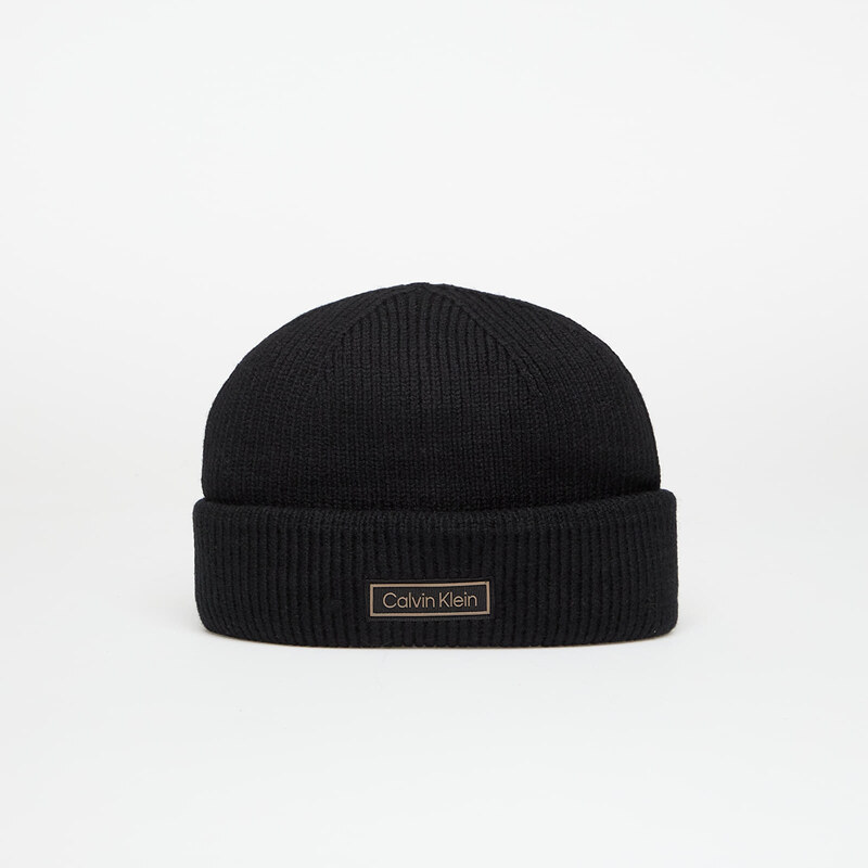 Čepice Calvin Klein Patch Chunky Rib Doc Hat Black Universal