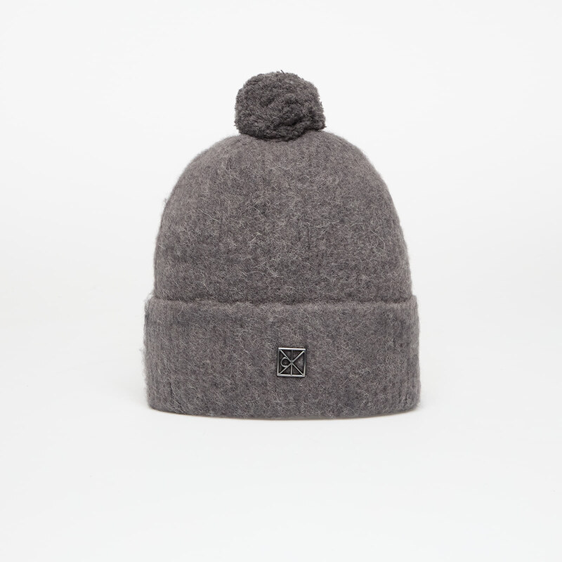 Čepice Calvin Klein Emblem Brushed Pompo Hat Grey Universal