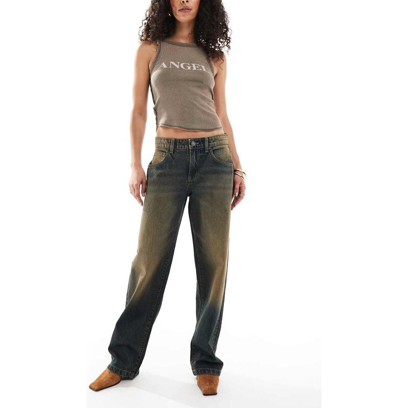 Cotton On low rise straight jean in honey blue