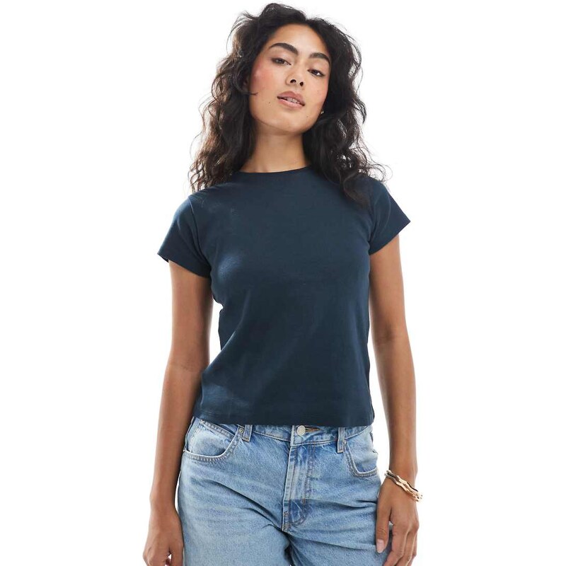 Cotton On 90s baby tee in oxford blue 109364967