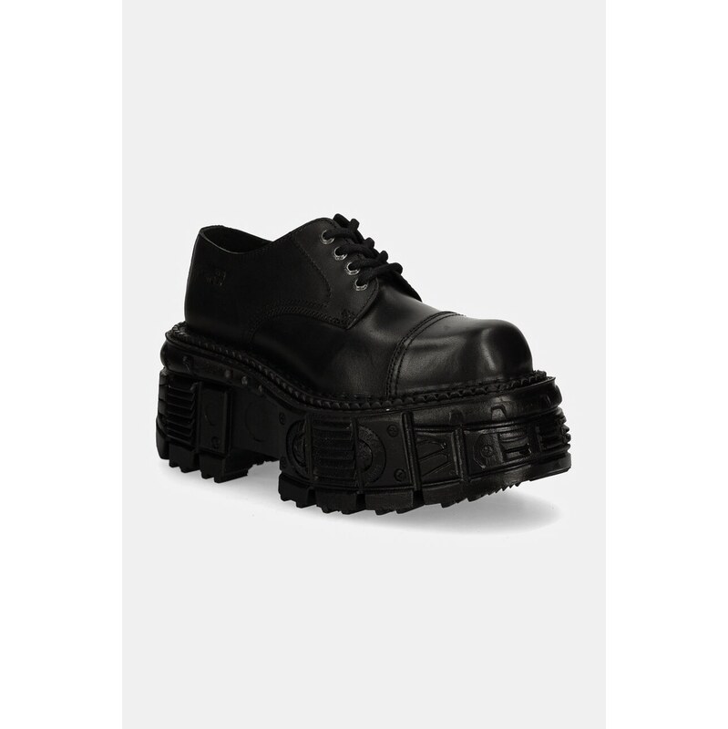 Kožené polobotky New Rock CRUST NEGRO + TANK NEGRO 96248417