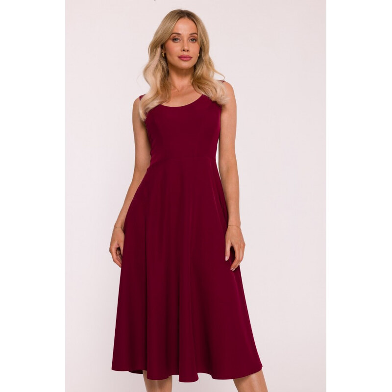 Šaty Fit & bordó model 21470686 - STYLOVE