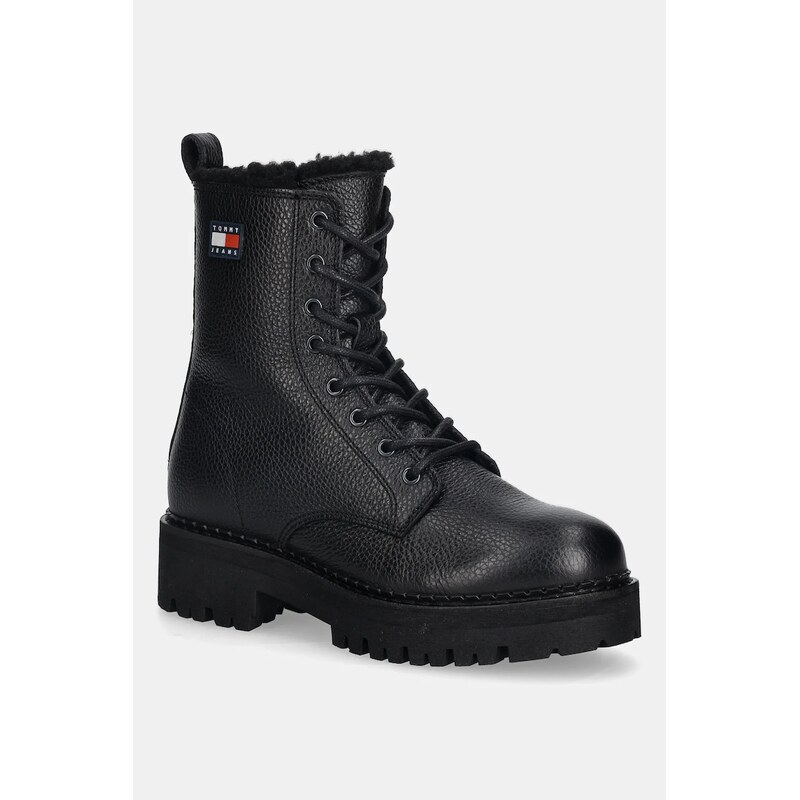 Kožené kotníkové boty Tommy Jeans TJW URBAN LACEUP BOOT WL 109340357