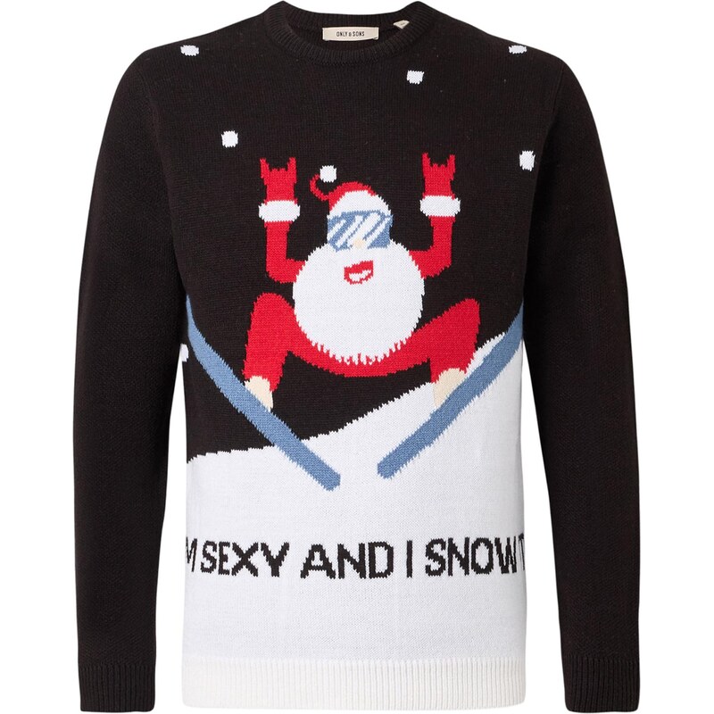 Only & Sons Svetr ONSXMAS světlemodrá / červená / černá / bílá