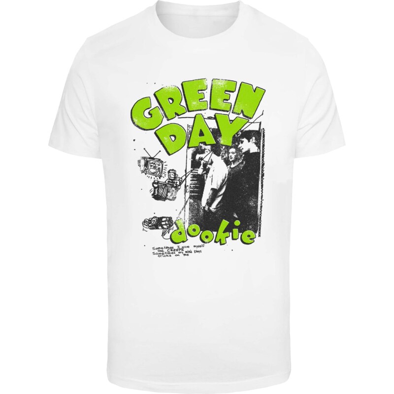 Merchcode Tričko Green Day Dookie Sketched Up světle zelená /