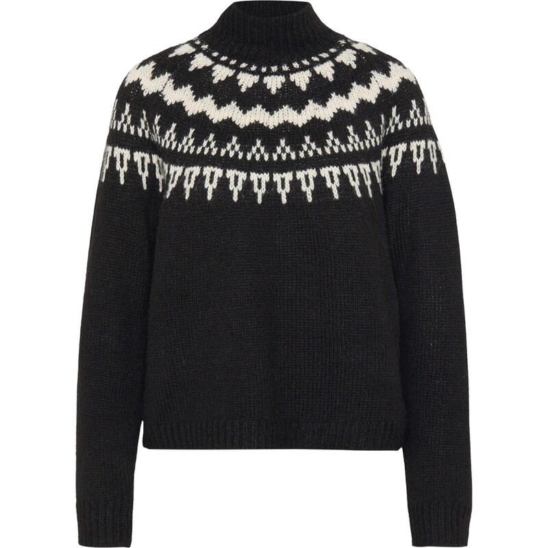 Vero Moda Tall Svetr čokoládová / bílá
