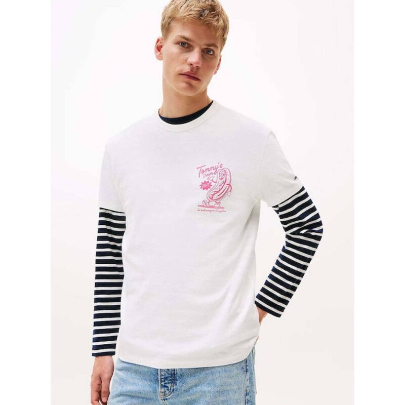 Tommy Jeans pánské bílé triko