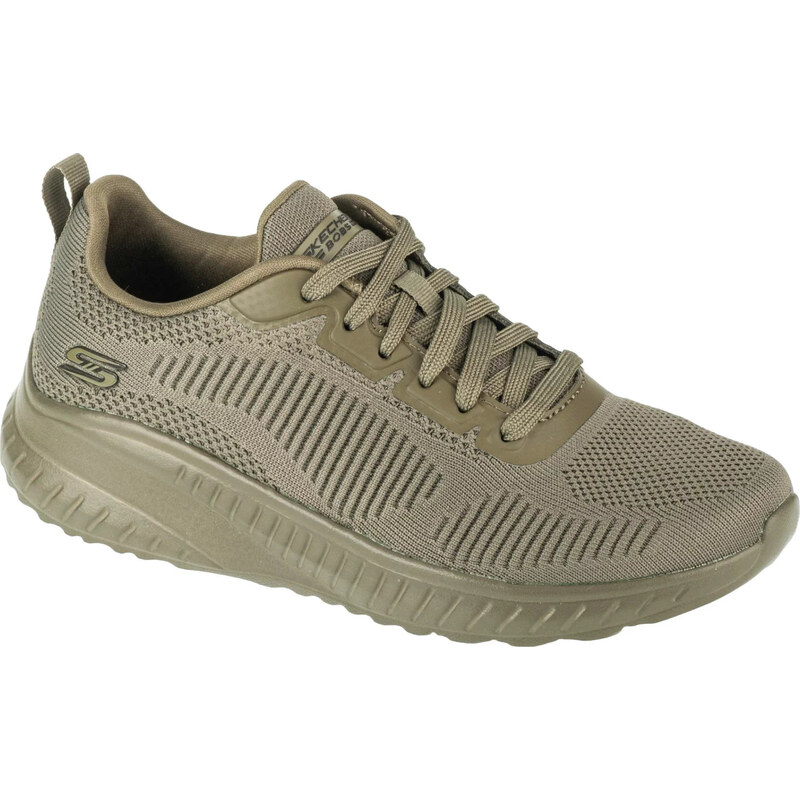 Dámské khaki tenisky Skechers Bobs Squad Chaos - Face Off