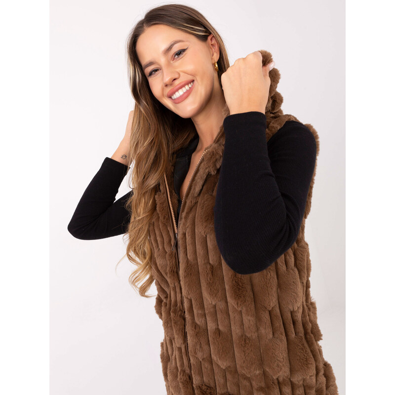Wool Fashion Italia Vest-AT-KZ-2368-1.57-dark beige