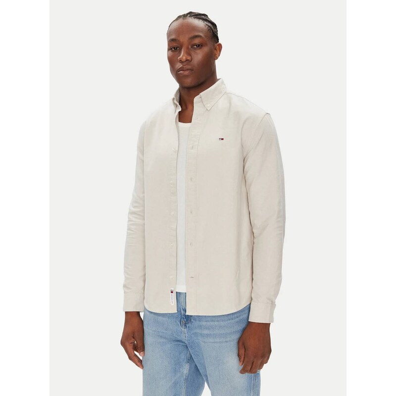 Tommy Jeans pánská krémová košile