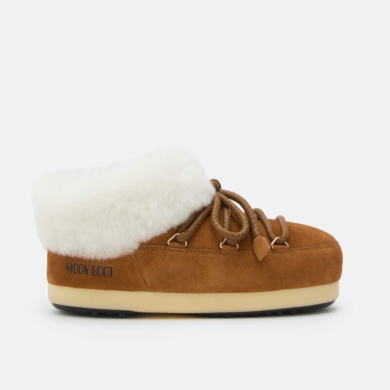 Dámské hnědé sněhule Moon Boot Evx Mule Suede 109375978