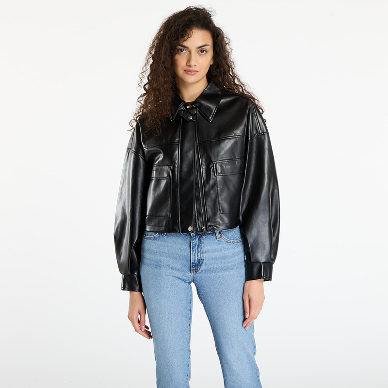 Bunda GUESS Flaminia Crop Pu Jacket Black L 109377534