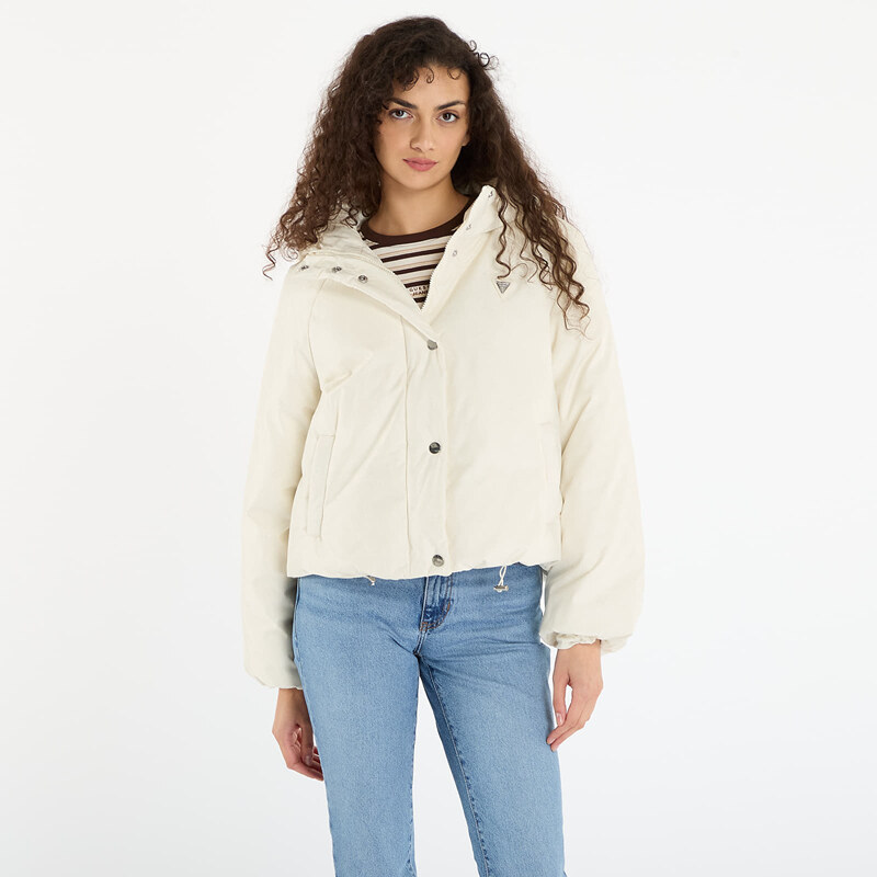 Bunda GUESS 4G Boxy Puffer Jacket Cream S