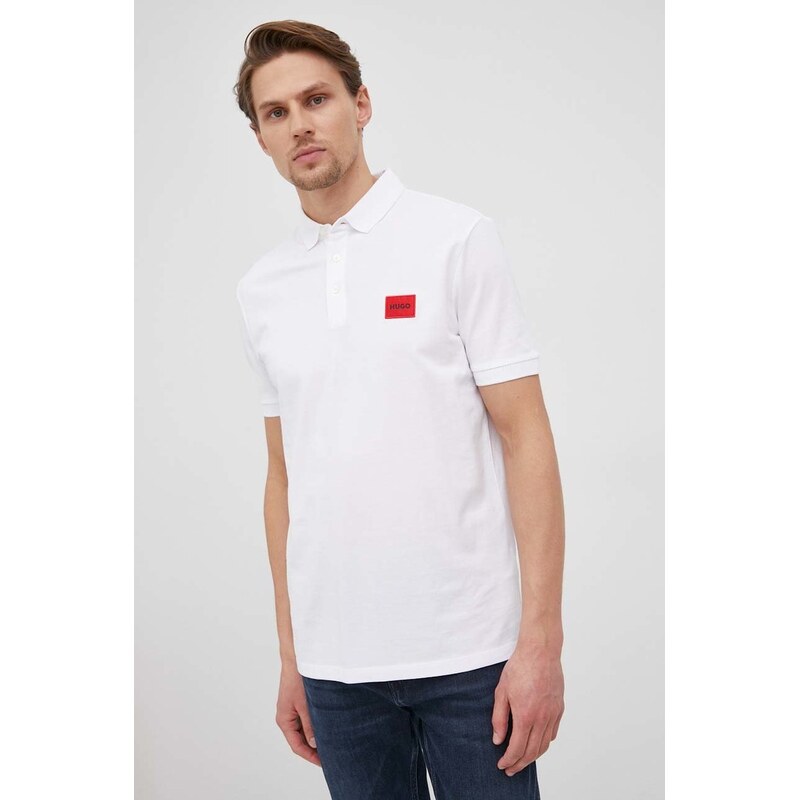 HUGO Bavlněné polo tričko Hugo Dereso222