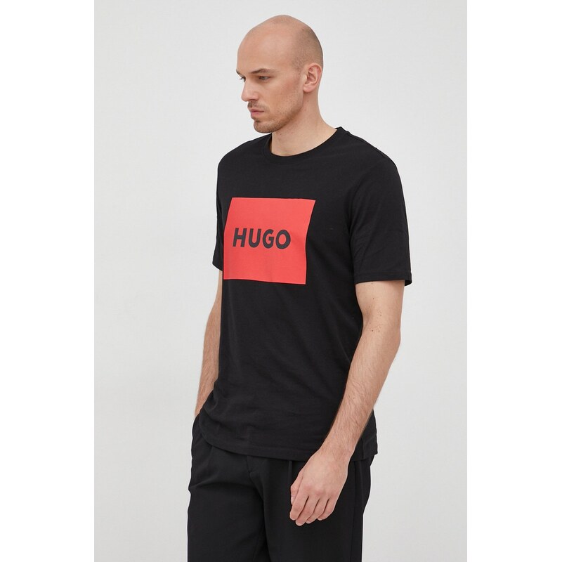 HUGO Bavlněné tričko HUGO Dulive222
