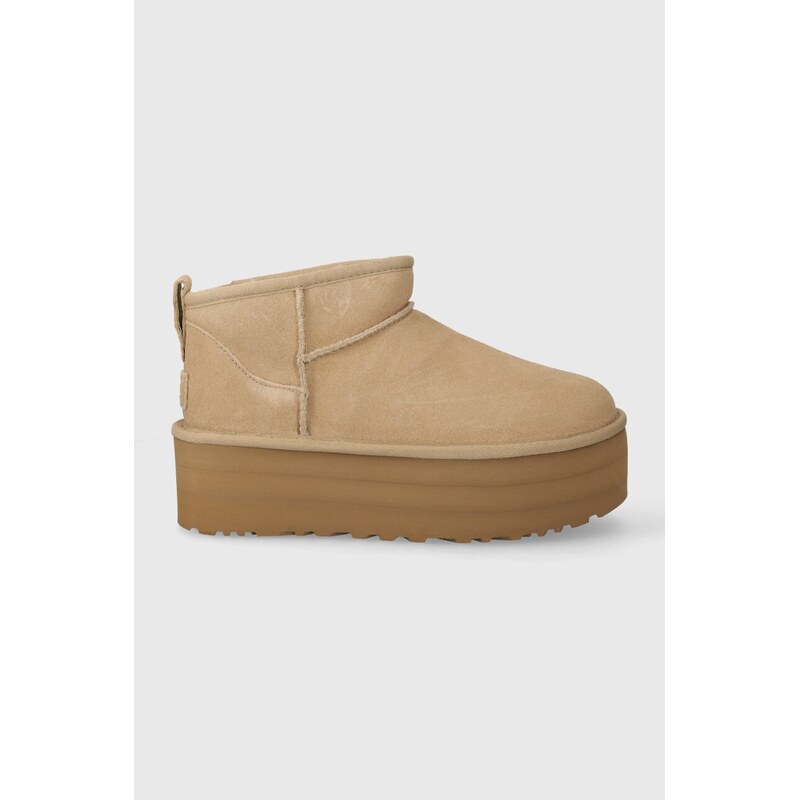 Semišové sněhule UGG Classic Ultra Mini Platform 90494058