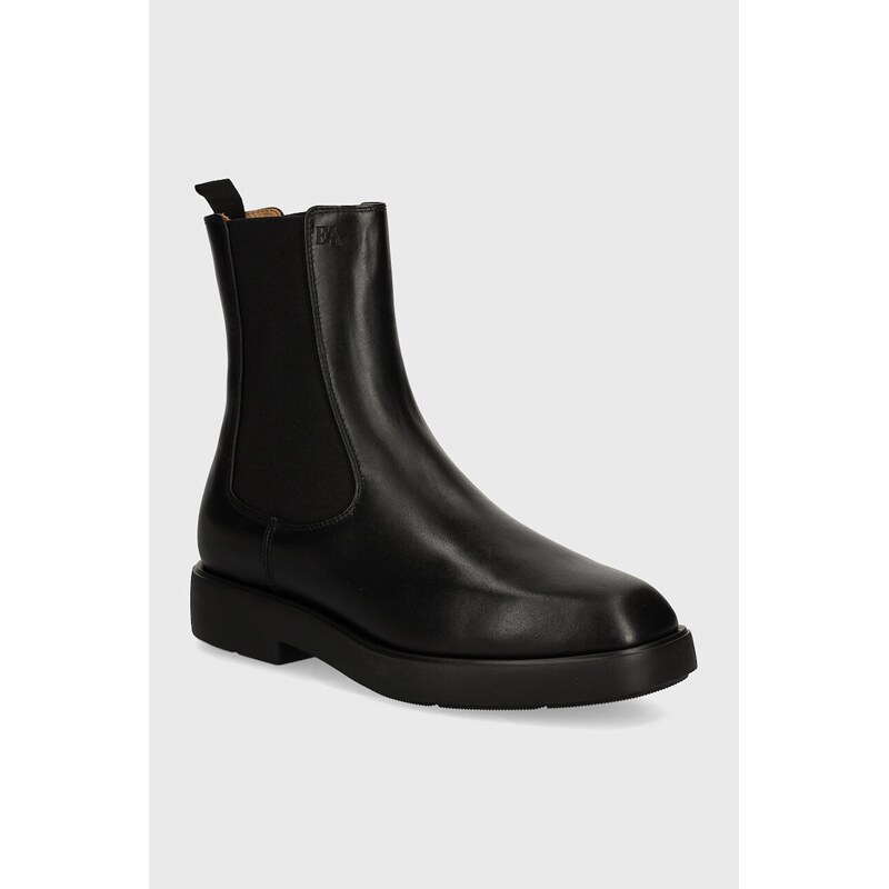 Emporio Armani Kožené kotníkové boty Emporio Armani