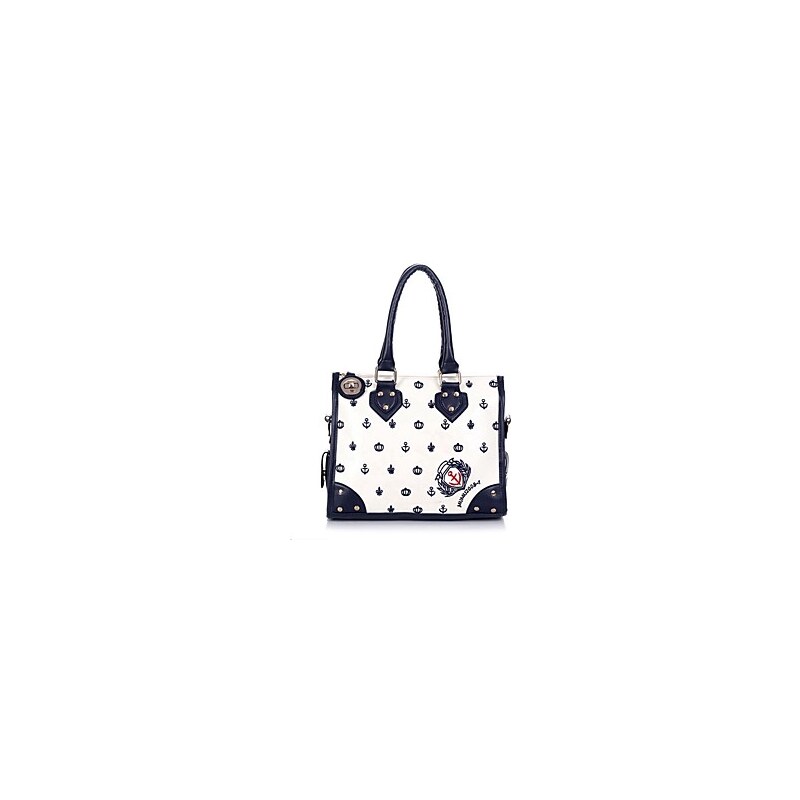 LightInTheBox MIS STYLE Black-White Vintage Tote Bag 301224cm