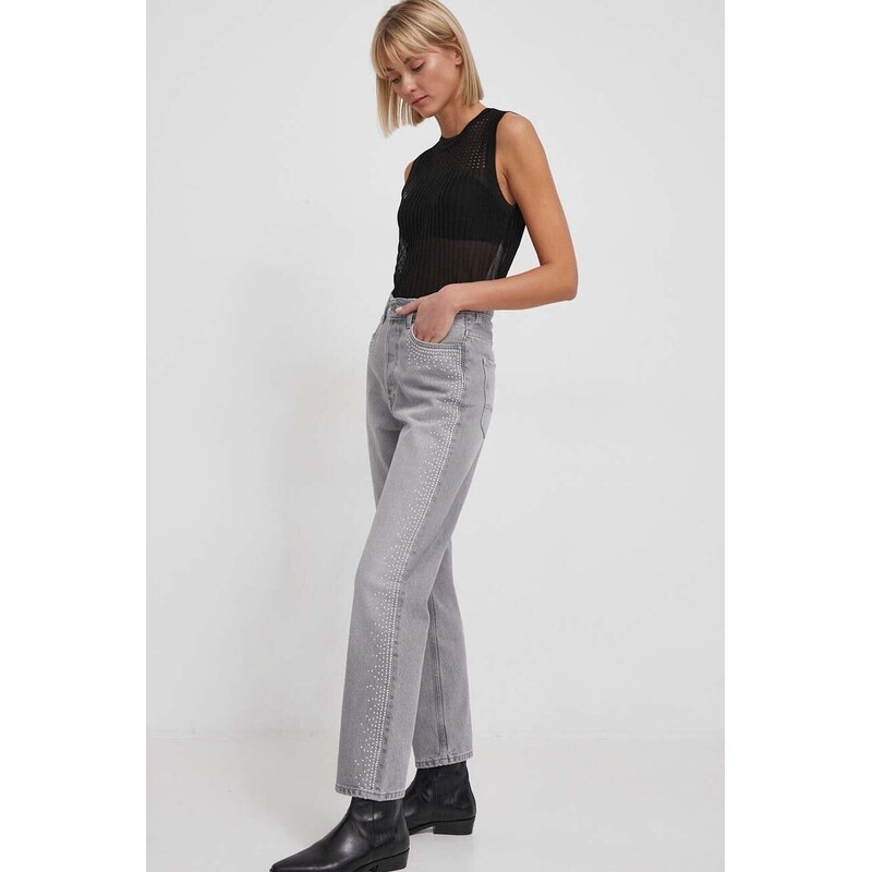 Džíny Pepe Jeans STRAIGHT JEANS UHW SPARKLE