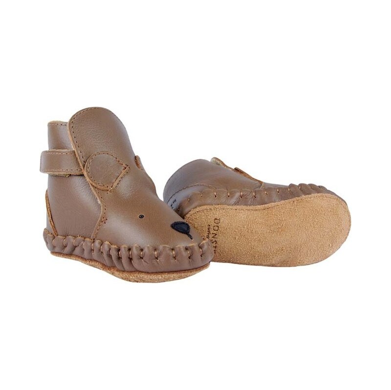 Donsje Kojenecké kožené boty Donsje Kapi Classic Booties Bear