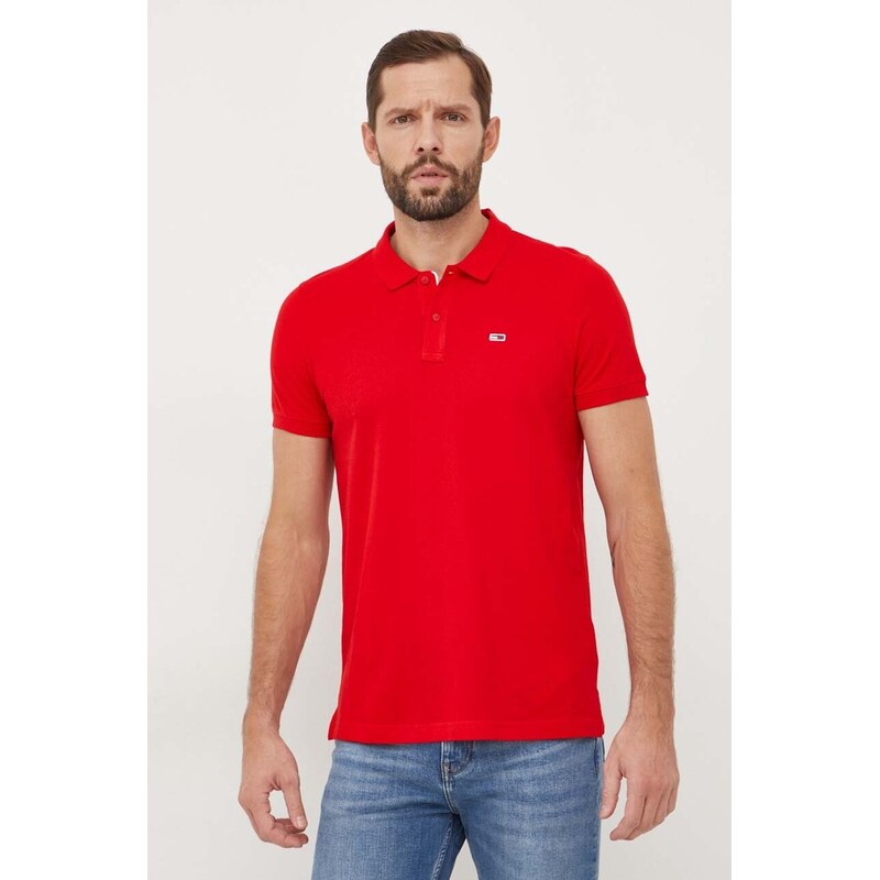 Tommy Jeans Bavlněné polo tričko Tommy Jeans