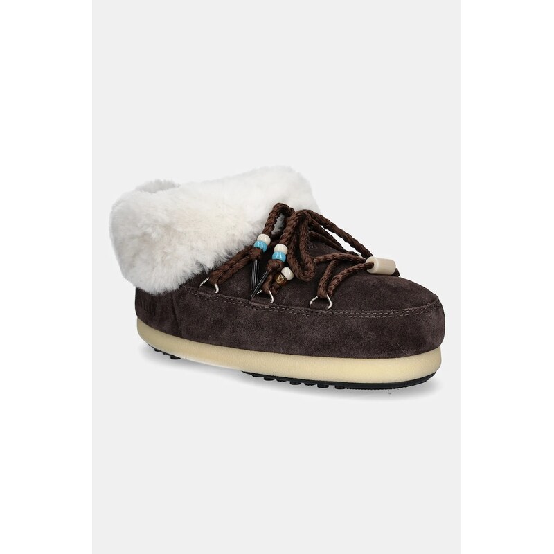 Semišové sněhule Moon Boot MB EVX MULE SUEDE BEADS 102642481