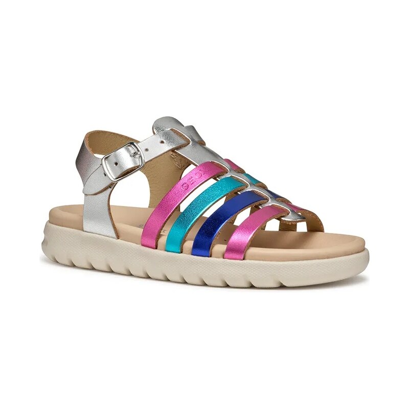Geox Dětské kožené sandály SANDAL SOLEIMA
