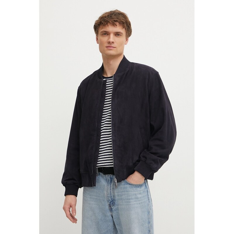 Calvin Klein Semišová bomber bunda Calvin Klein