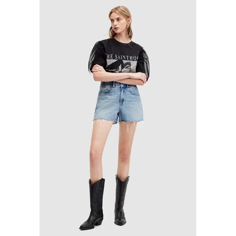 Džínové šortky AllSaints HAILEY DENIM SHORT