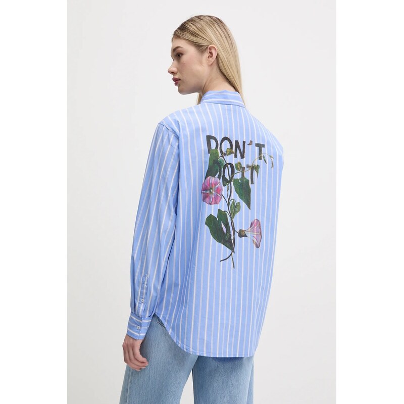 Bavlněná košile Desigual DONT DO IT 104692335