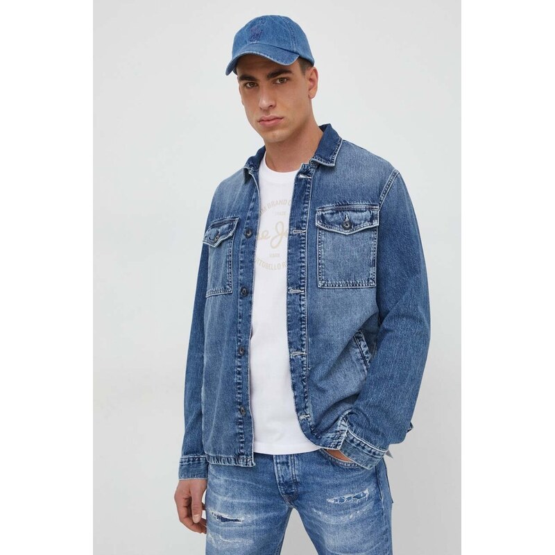 Pepe Jeans Džínová bunda Pepe Jeans Luka Stencil