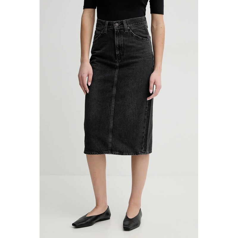 Džínová sukně Levi's HR BACK SLIT SKIRT