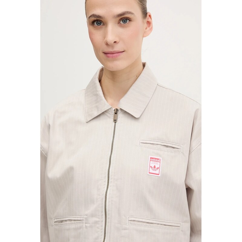 adidas Originals Bavlněná bunda adidas Originals AOP CROP JACKET