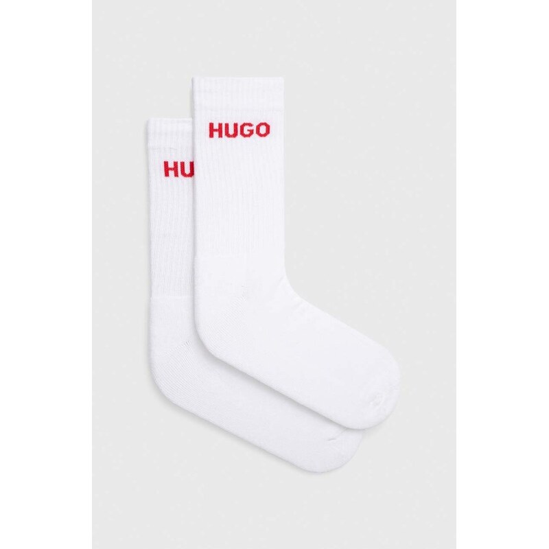 HUGO ponožky pánské s bavlnou 6P QS RIB LOGO CC 6-pack