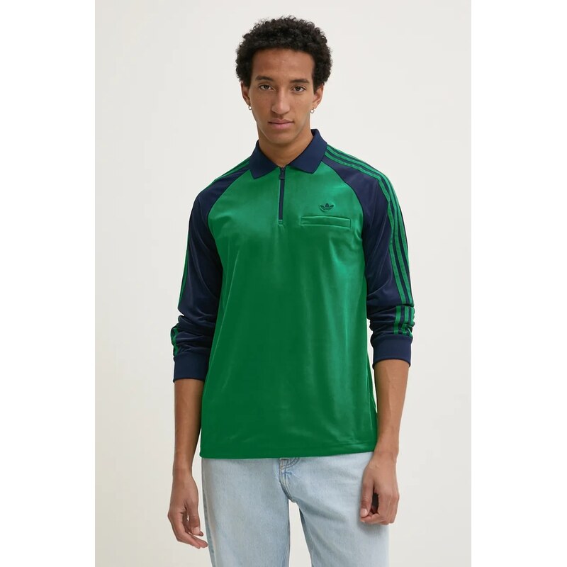 adidas Originals Velurová mikina adidas Originals Velour Polo