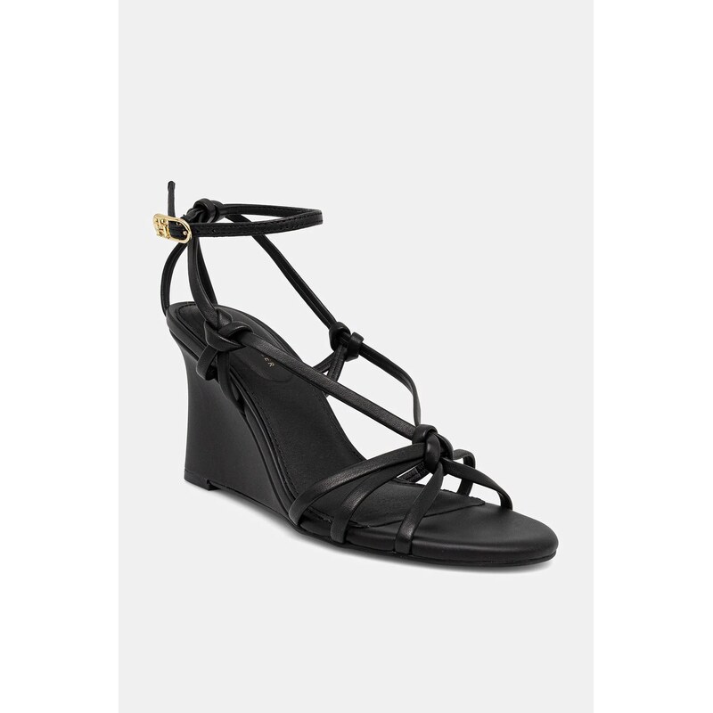 Kožené sandály Tommy Hilfiger LEATHER KNOTS WEDGE SANDAL 105618933