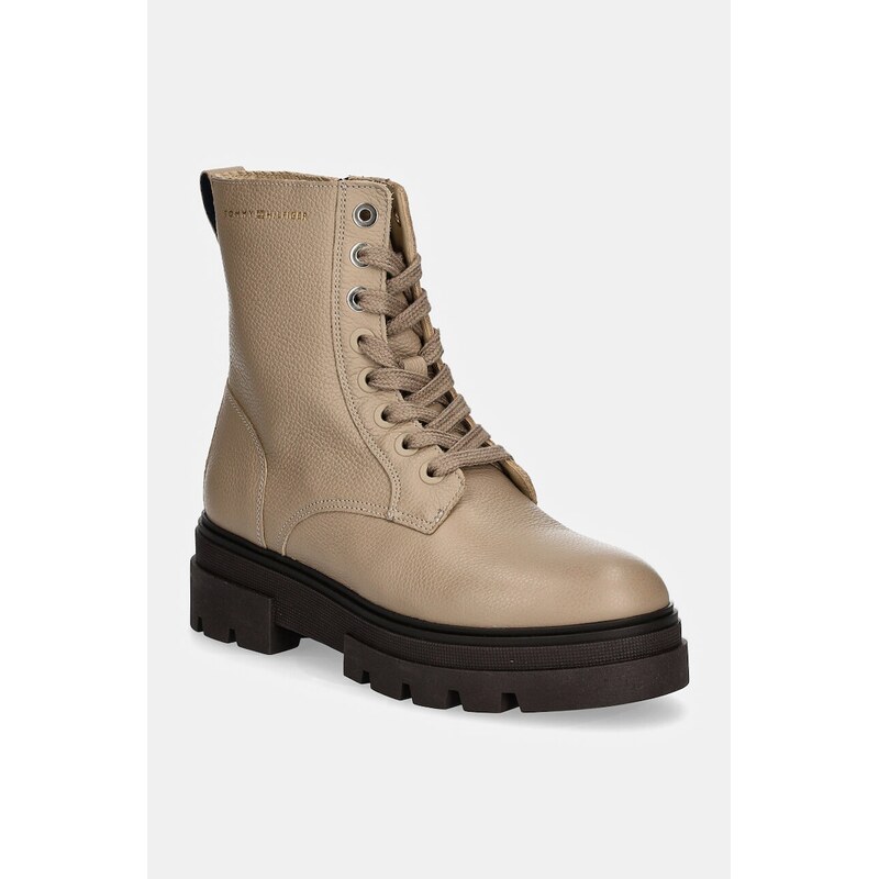 Kožené kotníkové boty Tommy Hilfiger BICOLOR LEATHER LACE-UP 99027814