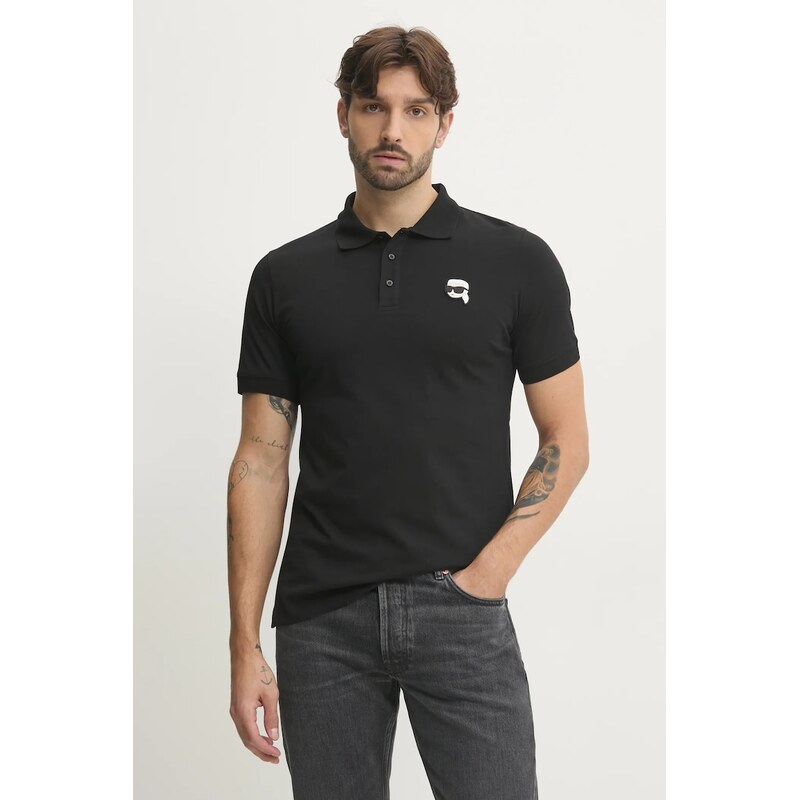 Karl Lagerfeld Bavlněné polo tričko Karl Lagerfeld