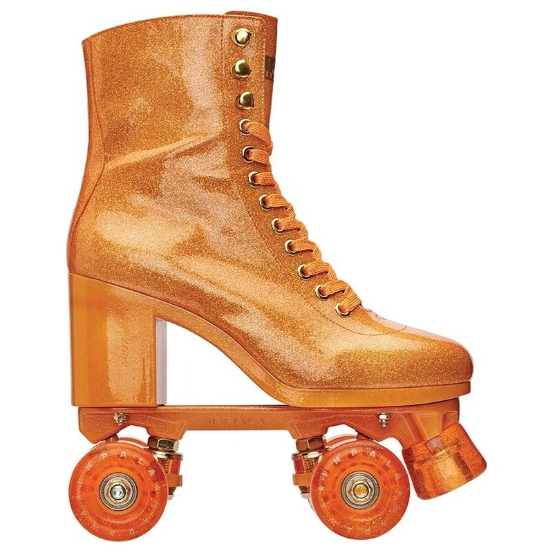 Impala Kolečkové brusle Impala Sparkle Orange High Heel