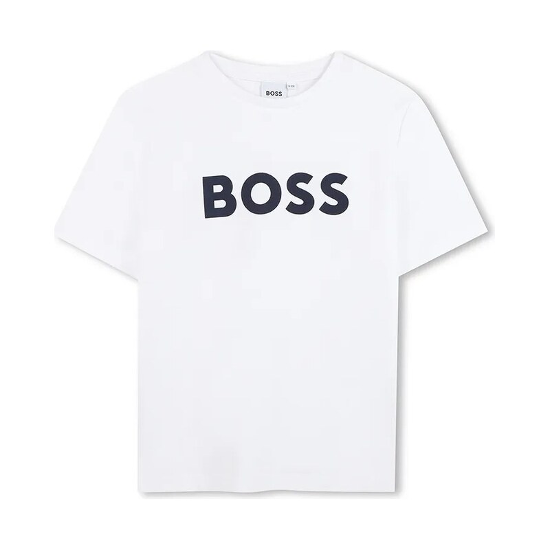 BOSS Dětské bavlněné tričko BOSS