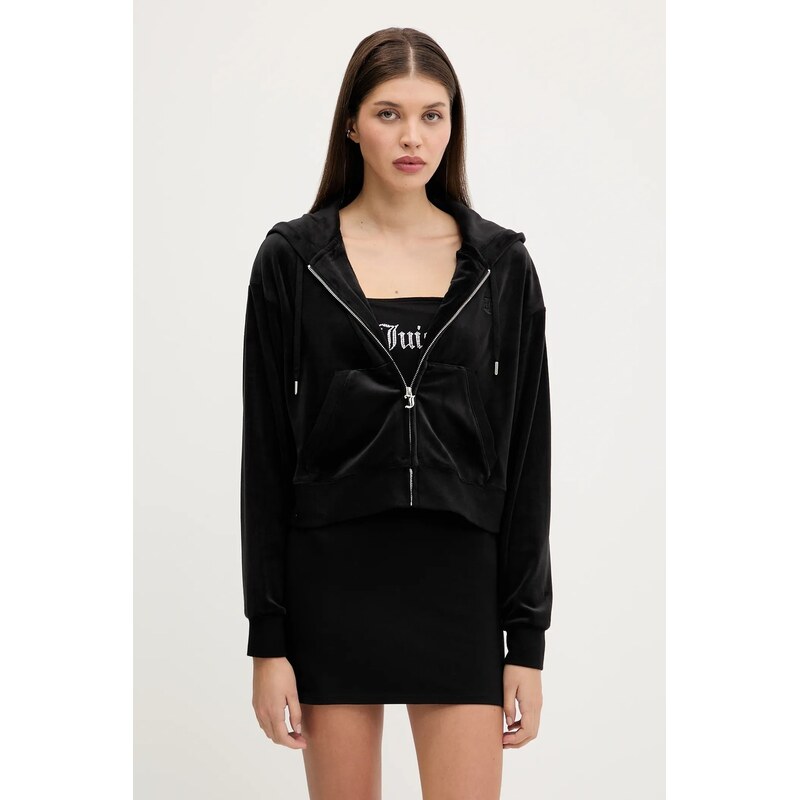 Juicy Couture Velurová mikina Juicy Couture BRENDAL CROP
